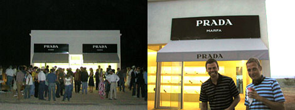 Prada Marfa at night