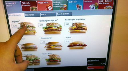 тач скрин в mcdonalds